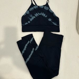 JoyLab Tie-Dye Sports Bra - Black and Gray